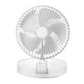 Foldable Fan Usb Desktop with Night Light, for Office Home ,white