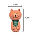 Creative Wooden Toothpick Holder Cartoon Cat Wood Toothpick A