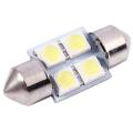 Dc 12v 30mm 4 5050 Smd Car Interior Dome Festoon Led Light White 2pcs