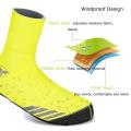Gewage Outdoor Cycling Shoe Cover Thickened Reflective, Yellow Xxl