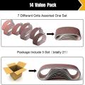 4x36 Inch Annular Sanding Belts 14 Pack Belt Sander Paper 40/60/80