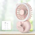 Mini Handheld Fan Usb Silent Fan with Night Light for Office Home