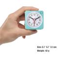 Analogue Alarm Clock,with Snooze Function and Light,,no Ticking Blue