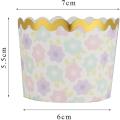 50 Pcs Colorful Greaseproof Paper Baking Cups 5 Oz Cupcake Paper A