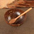 Coconut Bowl Set Handmade Coconut Shell Tableware Wood Spoon 12pcs