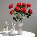 White Ceramic Hand Bud Flower Vase for Hhydroponic Table Decor
