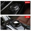 Car Multimedia Button Cover Trim Knob for X1 F25 X3 X5 F16 F10 F20