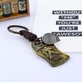 Keychains Constellation Tag Key Pendant Retro Key Chain(taurus)