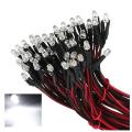 10 Pcs 12v 20cm Led Pre Wired 3mm White