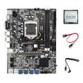 B75 Eth Mining Motherboard+g630 Cpu+2xsata Cable 8xpcie Usb Adapter