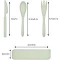 4pcs Reusable Plastic Spoon Cutlery, Portable Camping Cutlery(green)