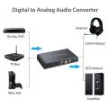 Digital to Analog Audio Converter with Ir Remote Control Adapter