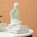 Modern Statue Decorate Abstract Art Resin Sculpture Simple White