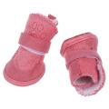Pink Nonslip Sole Booties Pet Dog Chihuahua Shoes Boots 2 Pair Xs