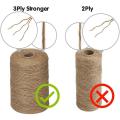 200m/ Roll 2mm Jute Twine Natural Thick Brown Twine