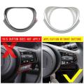 2pcs for Honda Vezel Hrv Car Steering Wheel Ring Panel Cover Silver