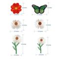 39 Pcs Butterfly and Flower Sew On Patches for Repair, Embroidery