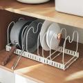 Adjustable Kitchen Shelves Metal Drying Pot Rack Cover Lid Rest Stand