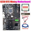 B250 Btc Mining Motherboard 12 Gpu Lga1151 Support Vga with Ddr4 4gb