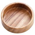 1pcs Walnut Wood Plate Japanese Tray Tableware Household - Round