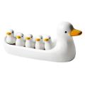 6pcs Lovely Duckling Chopstick Holder Set Fork Dish and Duck Stand