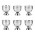 Egg Cup Tray Stainless Steel Boiled Egg Cup Holder Can Glasses 6 Sets
