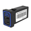 Quick Car Charger Double Usb Phone Fast Charger Blue