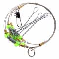 5pcs Fishing Hooks Anti-winding Swivel String(5 Steel Wires)