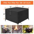 Fire Pit Cover Square for 28-32 Inch Gas Fire Table