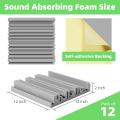 12 Pack Self-adhesive Sound Proof Foam Panels, for Wall,home,studio