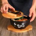 Japanese Ceramic Ramen Bowl Hand Drawn Retro Tableware Bowl 6.5 Inch