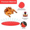 2 Pieces Of Silicone Air Fryer Liner 9 Inch 8 Inch Red Pan Liner