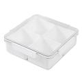 Sub Format Fridge Organizer for Kitchen White Plastic Storage Jars S