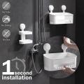 Shower Caddy & Soap Dish Holder Double Layer for Shower Shelf Suction