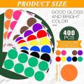 2 Inch Round Color Coding Sticker 10 Assorted Colors Labels (400)