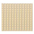 12 X Wood Ruler Measuring Ruler, 2 Scale (12 Inch and 30 Cm)