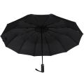 2x 12 Ribs Travel Umbrella with Ptfe Canopy, Lengthened Handle(black)