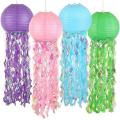 4 Pack Jellyfish Paper Lanterns Pink/blue/purple/green Wishes Lantern