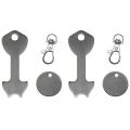2pcs Shopping Trolley Tokens Key Chains Decorative Key Hook Keyrings