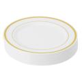 25pcs Golden Disposable Plastic Tableware Plate Wedding Gift