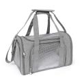 Travel Pet Carrier Puppy Cat Carriers Collapsible Dog Carrier Grey