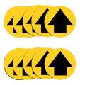 10 Pcs Social Distancing Indicator Sign Floor Ground Stickers