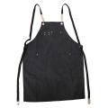 Unisex Waterproof Work Apron with 3 Tool Pocket for Kitchen -black