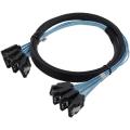 Sas Cable Sata Cable High Speed 6gbps 4 Ports for Server 0.5 Meter
