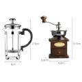 Bean Grinder French Press Pot Set Coffee Utensils Event Gifts