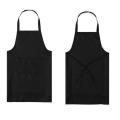 Apron with Pockets Thicken Cotton Polyester Blend Kitchen(black)