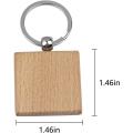 Blank Wooden Key Chain, Wooden Key Chain, Key Ring, Key Tag