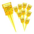 10 Pcs 1.5 Inch Rain Gauge, Sprinkler Gauge, Wide Mouth, Yellow