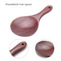 2x Teak Wood Spoon Natural Solid Wood Rice Spoon Wooden Rice Paddle