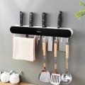 Ecoco Multifunctional Knife Holder Wall Mount Kitchenware Stand,black